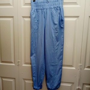 NWT Very J Women's Active Joggers w/Wide elastic waistband in Blue Size L